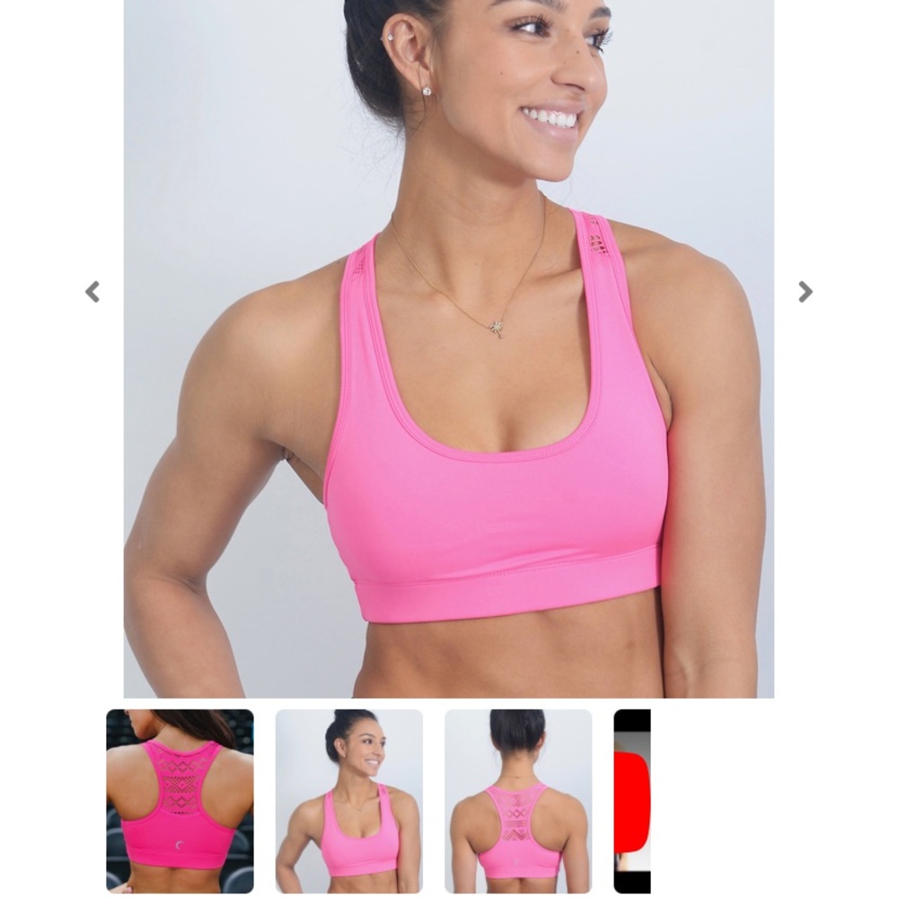 Zyia Hot Pink Bomber Bra, NWT, Size Medium